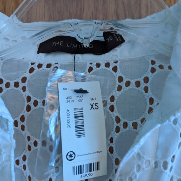 The Limited white eyelet blouse NWT - Picture 2 of 2